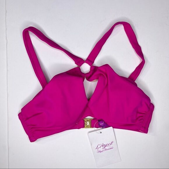 NEW L’Agent Agent Provocateur Adrina Bikini Top in Pink Size XS - Picture 4 of 6